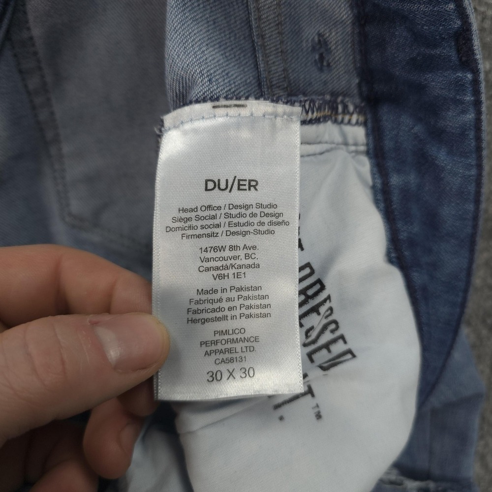 DU/ER Jeans Womens 30x29 Blue Performance Denim Girlfriend Stretch Work Casual - Picture 4 of 15